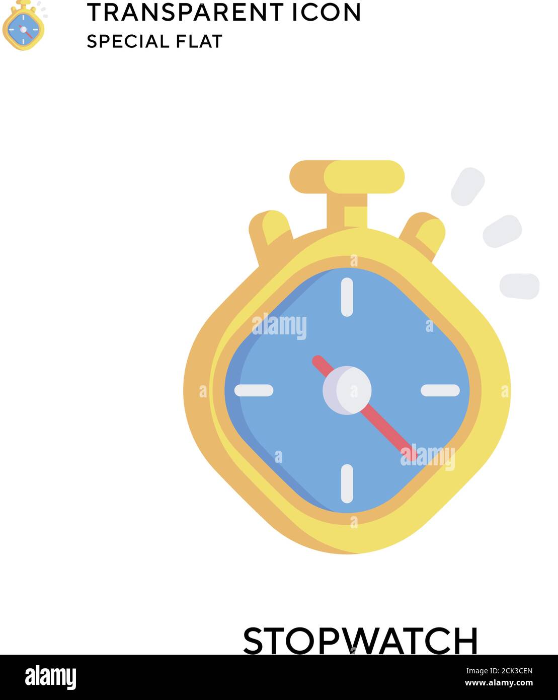 Stopwatch vector icon. Flat style illustration. EPS 10 vector Stock ...