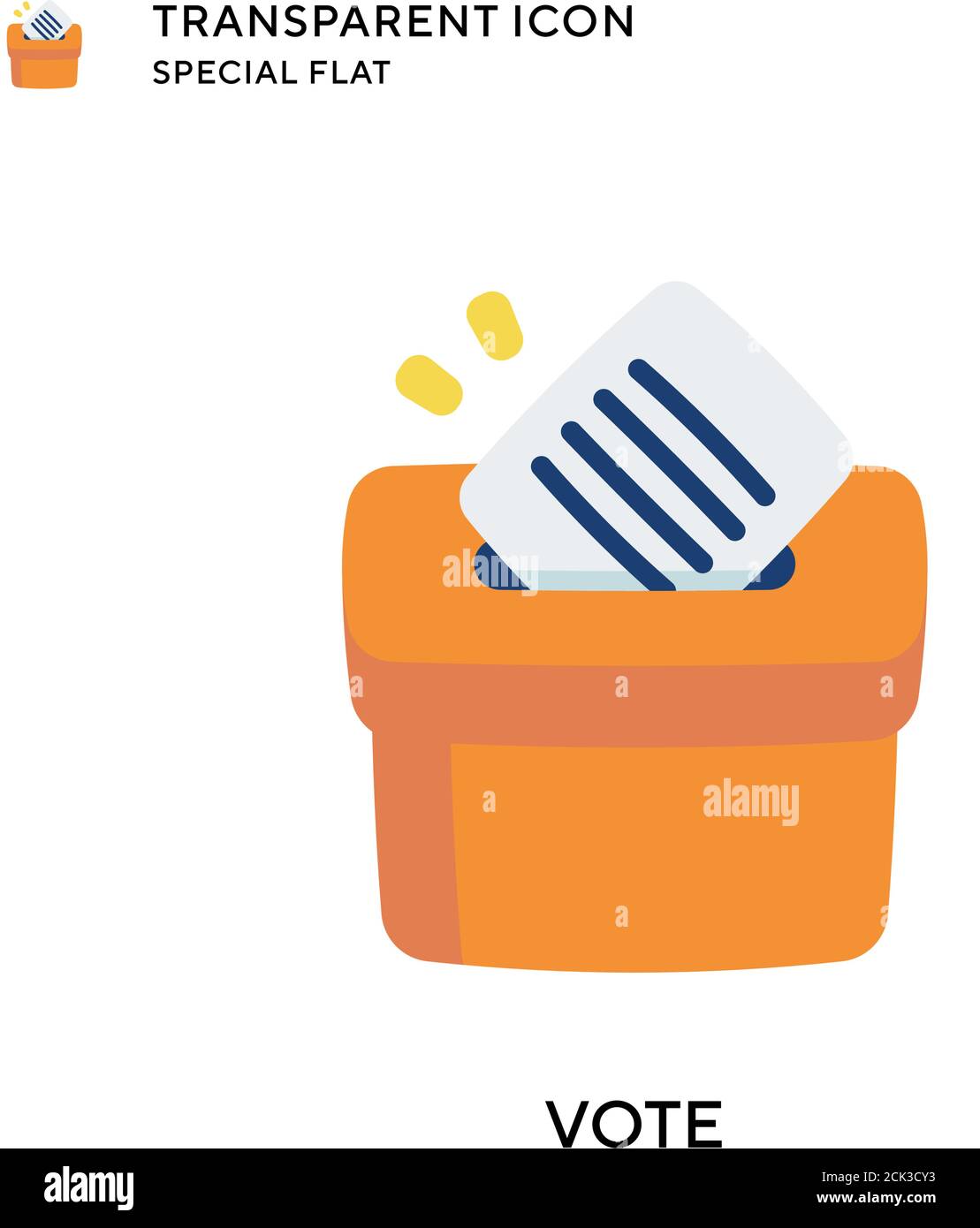 Vote vector icon. Flat style illustration. EPS 10 vector. Stock Vector
