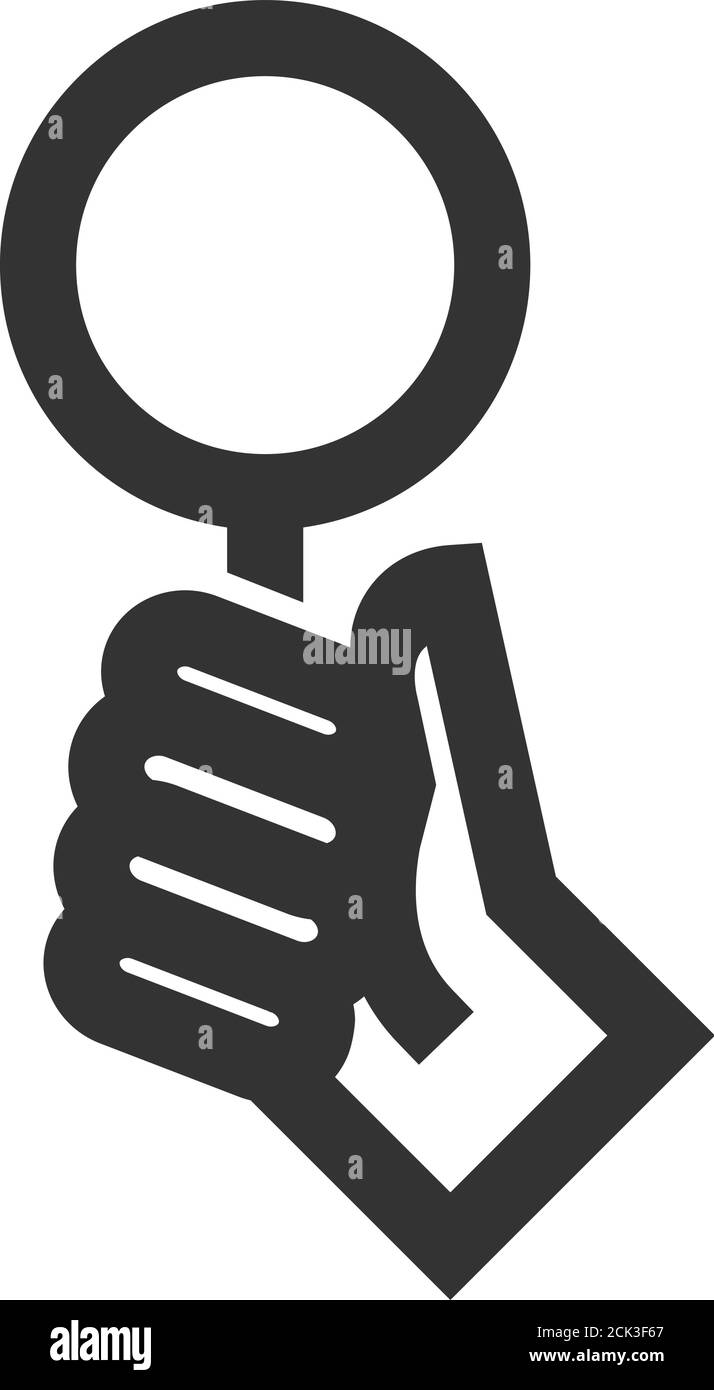 Bidder hand icon in thick outline style. Black and white monochrome ...