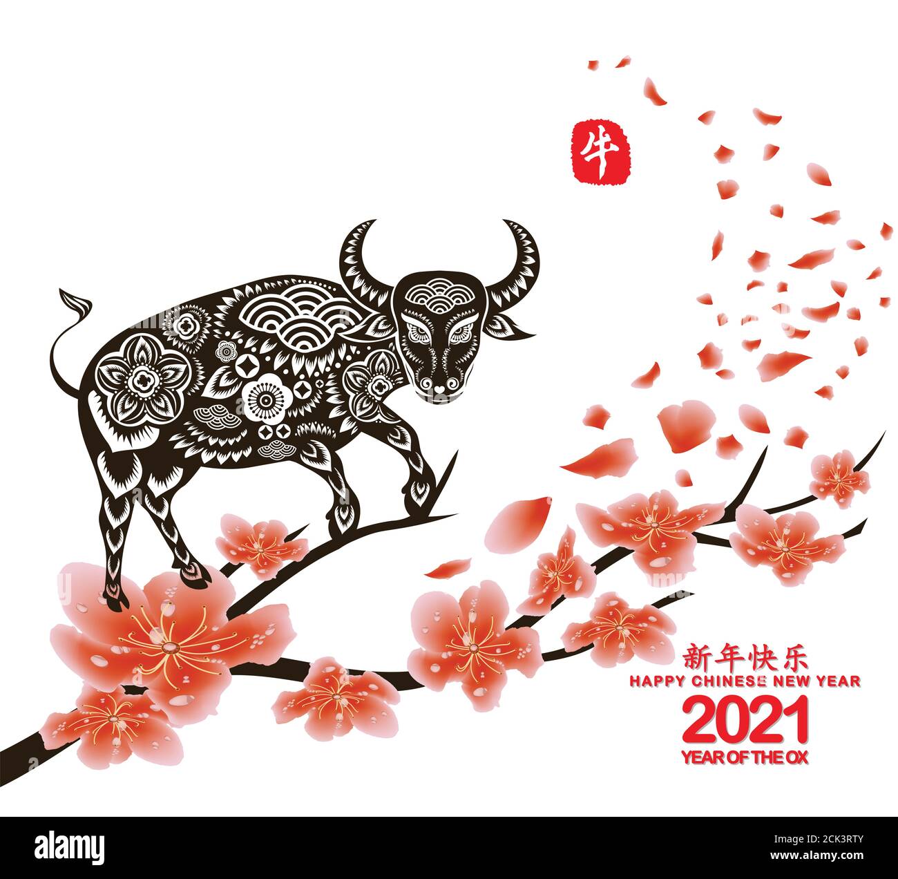 chinese new year ox art