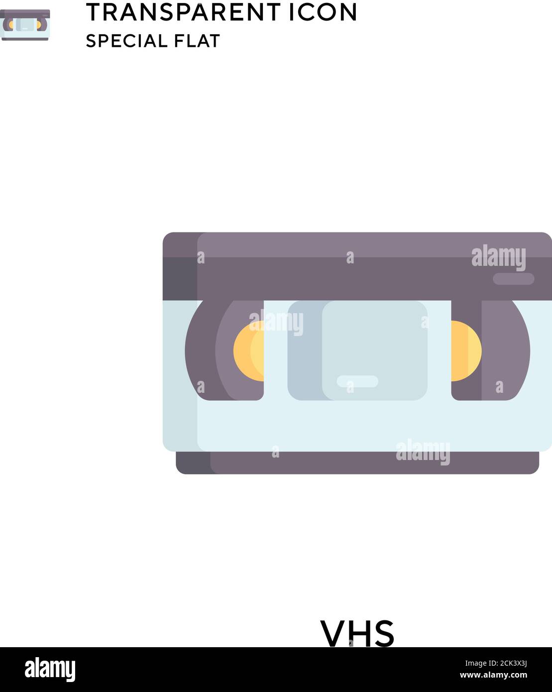 Vhs vector icon. Flat style illustration. EPS 10 vector. Stock Vector