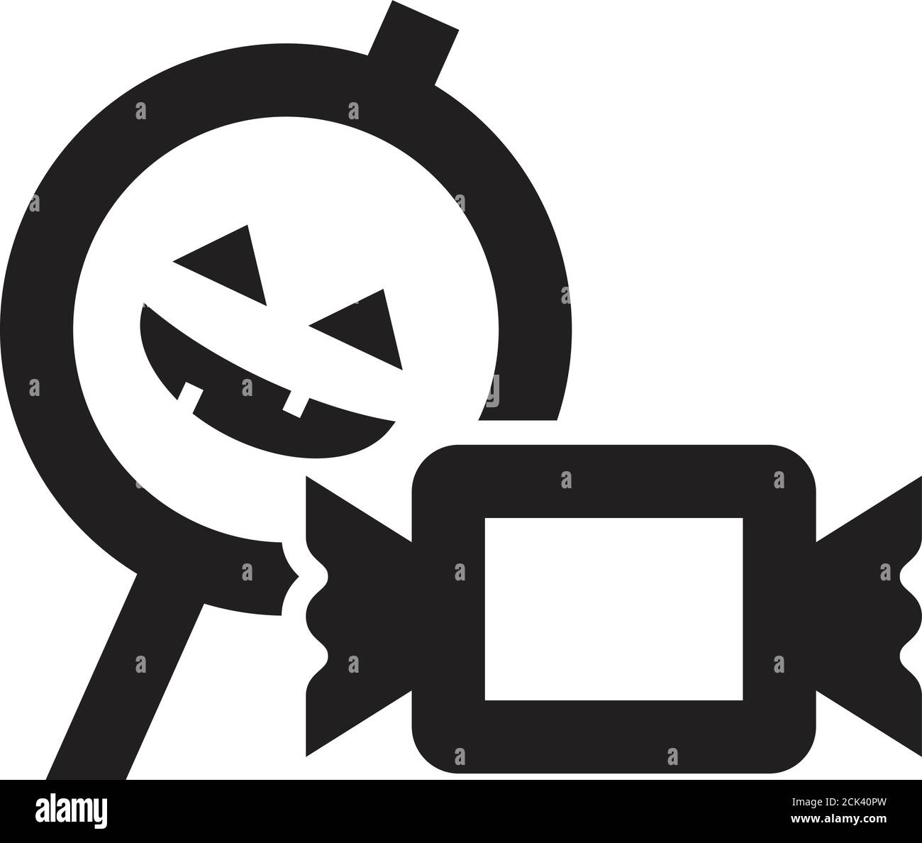 Candy icon in thick outline style. Black and white monochrome vector ...
