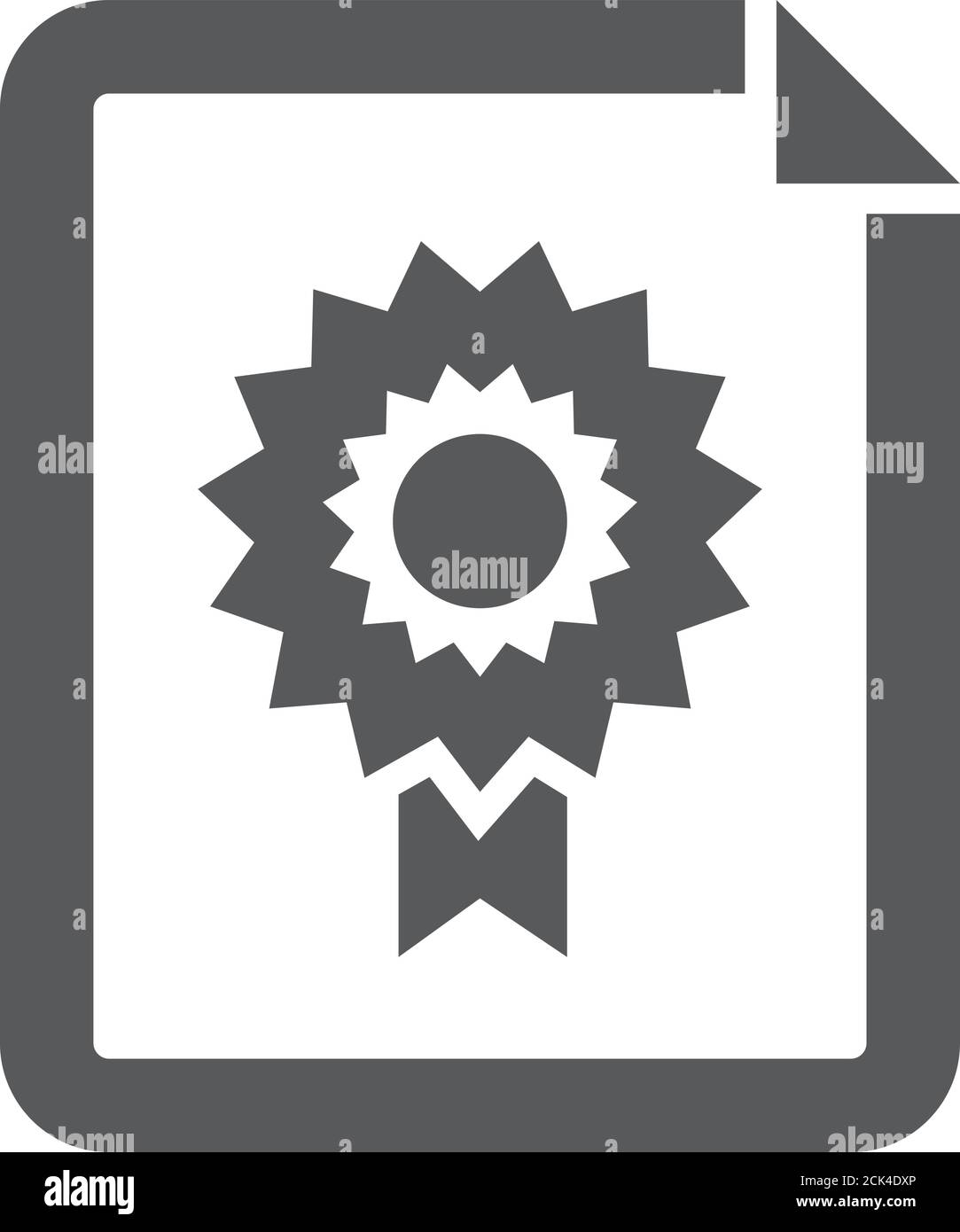 Contract document icon in thick outline style. Black and white ...