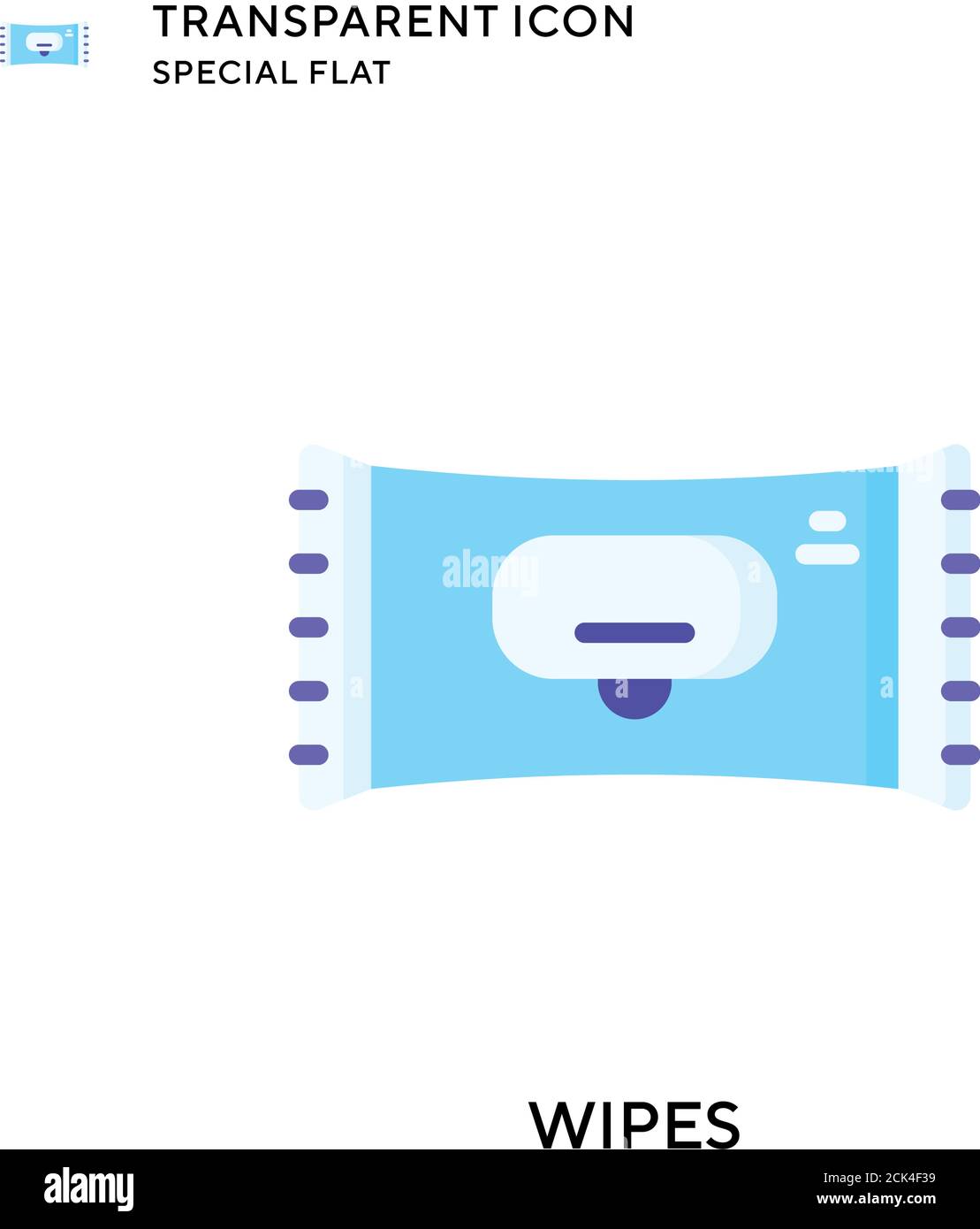 Wipes vector icon. Flat style illustration. EPS 10 vector. Stock Vector