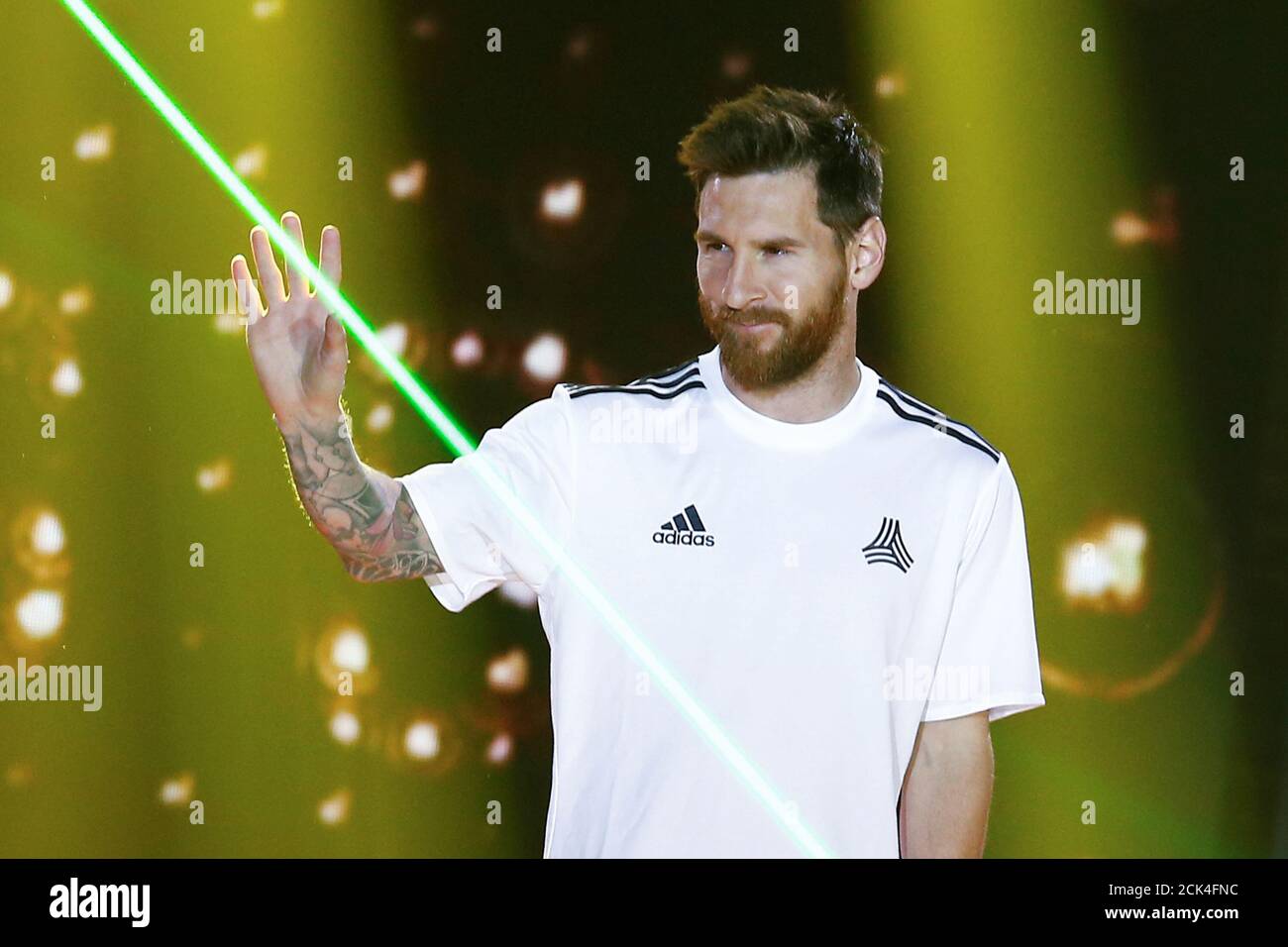 Argentine football player Lionel Messi attends an event of the Adidas  sportswear manufacturer in Beijing, China June 2, 2017. REUTERS/Thomas  Peter Stock Photo - Alamy