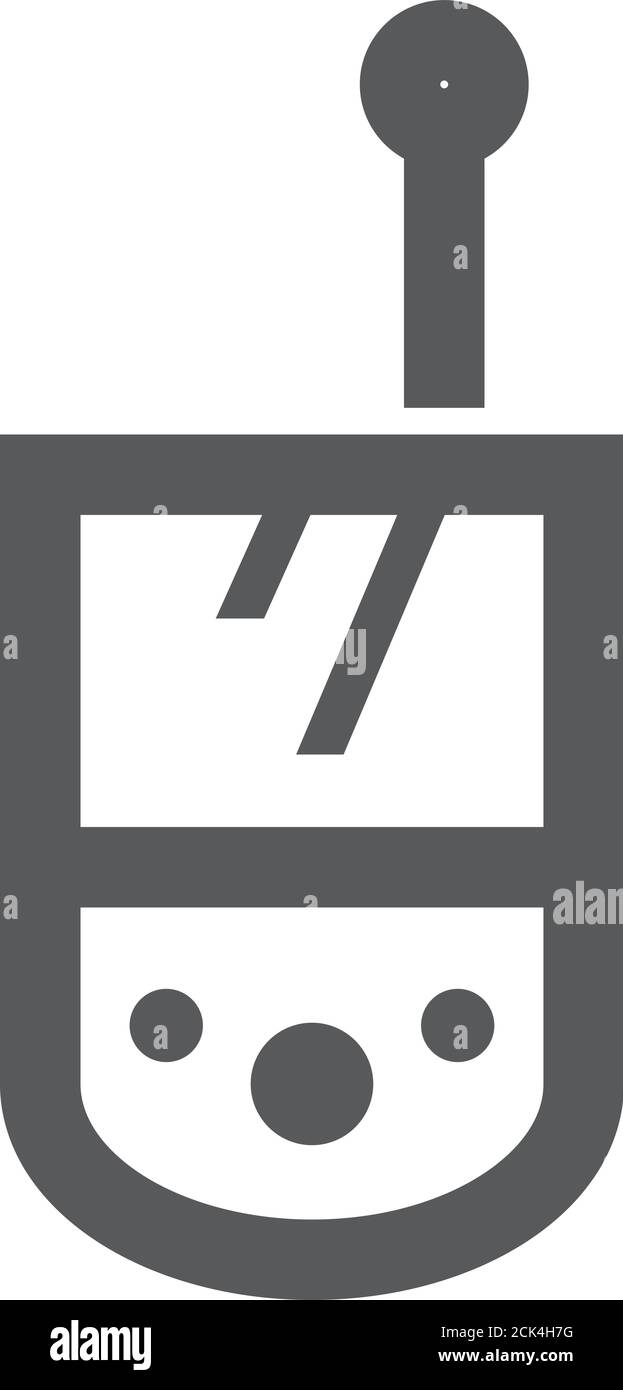 GPS icon in thick outline style. Black and white monochrome vector ...