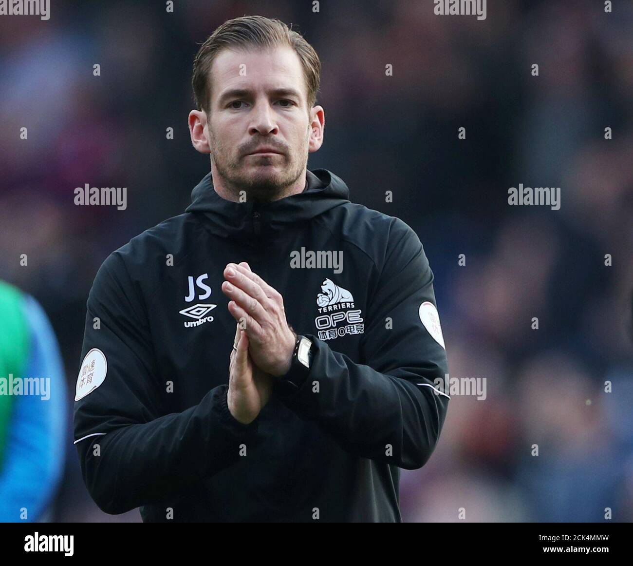 Soccer Football - Premier League - Crystal Palace v Huddersfield Town - Selhurst Park, London, Britain - March 30, 2019  Huddersfield Town manager Jan Siewert looks dejected after the match as they are relegated from the Premier League   REUTERS/Hannah McKay  EDITORIAL USE ONLY. No use with unauthorized audio, video, data, fixture lists, club/league logos or 'live' services. Online in-match use limited to 75 images, no video emulation. No use in betting, games or single club/league/player publications.  Please contact your account representative for further details. Stock Photo