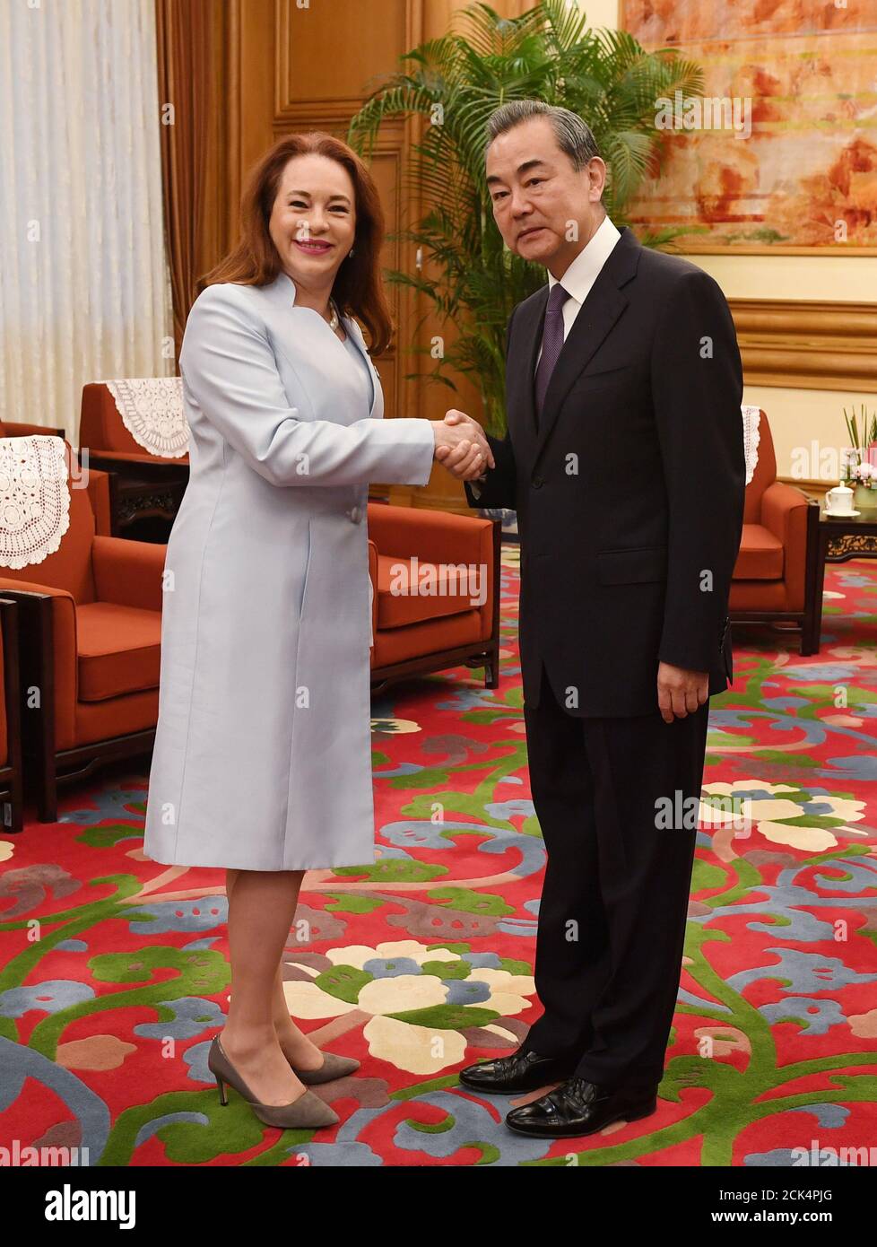 pic Maria Yi 2017 https www alamy com president of the un general assembly maria fernanda espinosa garces l is greeted by chinas foreign minister wang yi before a meeting at the zhongnanhai leadership compound in beijing in china on june 17 2019 greg bakerpool via reuters image373201768 html