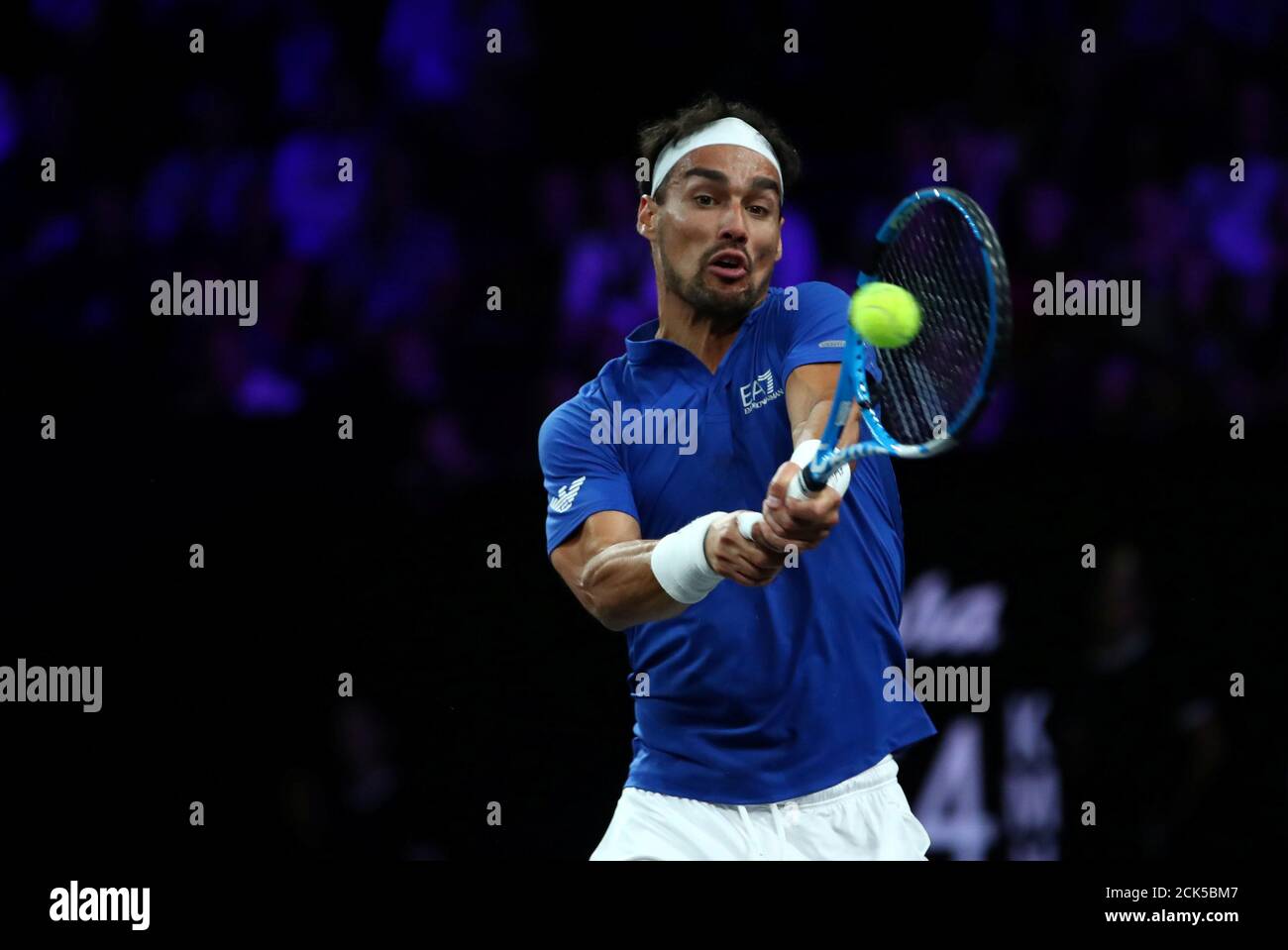 Tennis - Laver Cup - Palexpo, Geneva, Switzerland - September 20, 2019 Team  Europe's Fabio Fognini in action during his singles match against Team  World's Jack Sock REUTERS/Denis Balibouse Stock Photo - Alamy