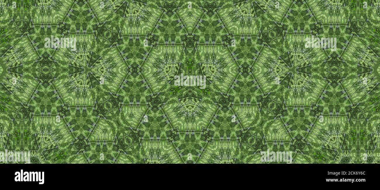 Abstract background with green patterns Stock Photo - Alamy