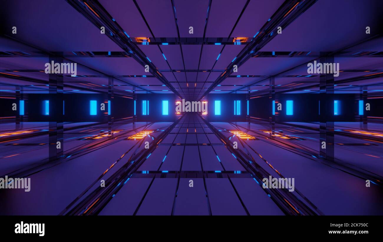 3D rendering of a futuristic background with geometric shapes and ...
