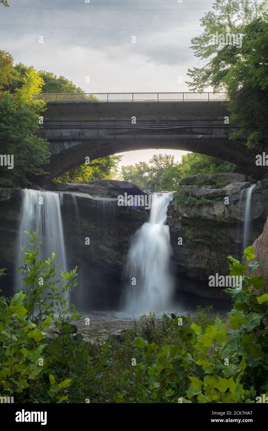 Cascade Park Waterfall in Elyria Ohio Stock Photo Alamy