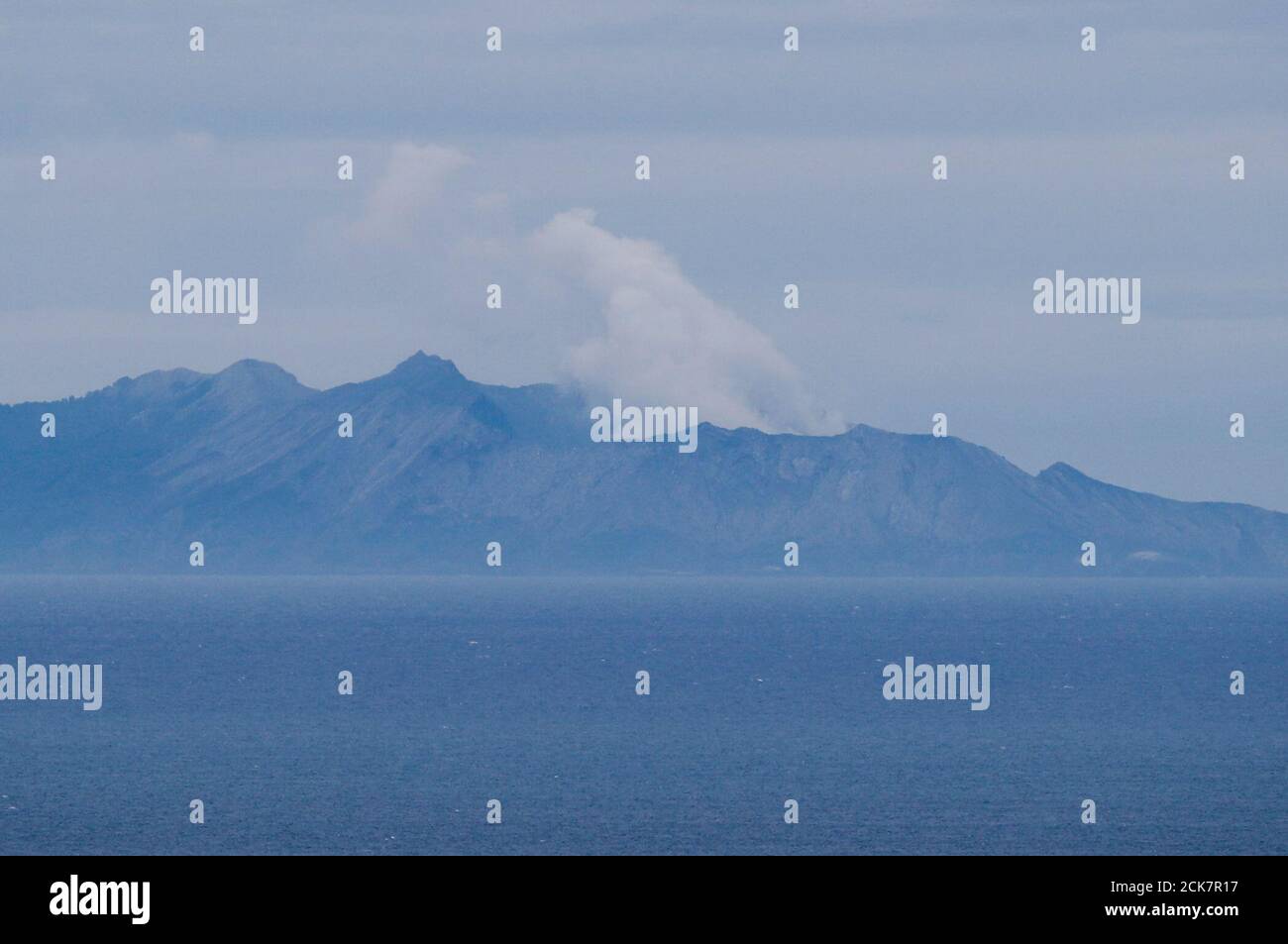 A general view of the Whakaari, also known as White Island volcano, as