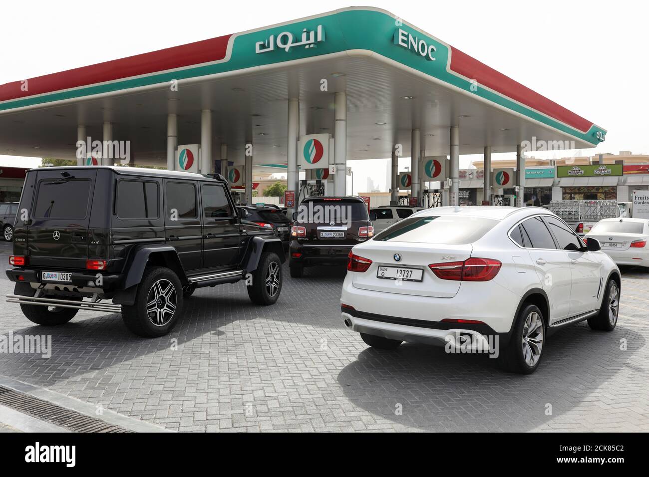 Dubai petrol station united arab hires stock photography and images