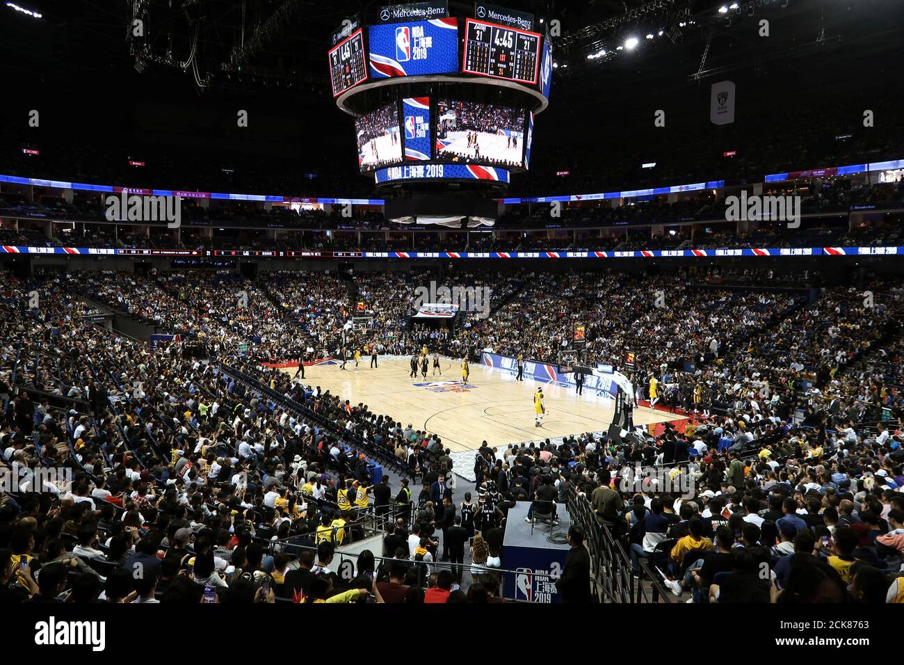 Basketball - NBA China Games - Los Angeles Lakers v Brooklyn Nets -  Mercedes-Benz Arena, Shanghai, China - October 10, 2019. General view of  the venue during the game. REUTERS/Xihao Jiang Stock Photo - Alamy