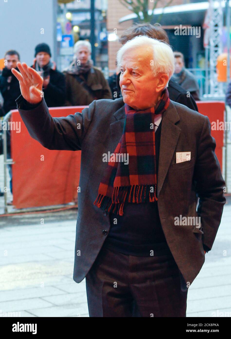Former German President Richard von Weizsacker arrives for the screening of the movie 'Der Rauber' (The Robber) at the Berlinale International Film Festival February 15, 2010. The Berlinale film festival celebrates its 60th anniversary this year and runs until February 21. REUTERS/Thomas Peter (GERMANY - Tags: ENTERTAINMENT POLITICS) Stock Photo