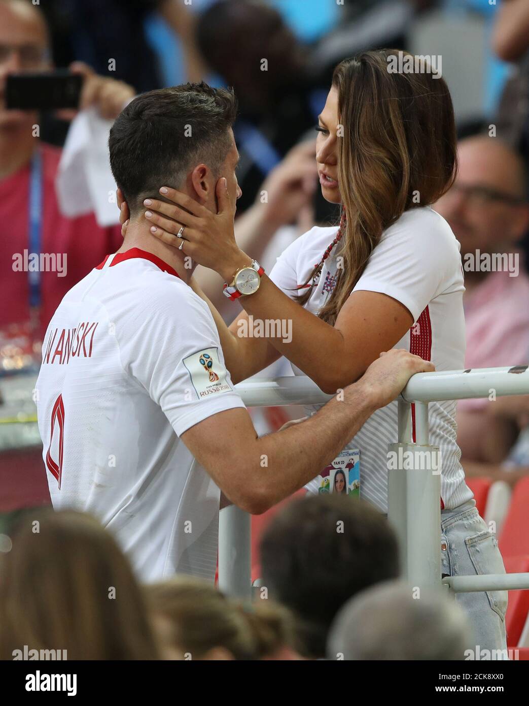 Robert Lewandowski And Wife Anna Lewandowski High Resolution Stock