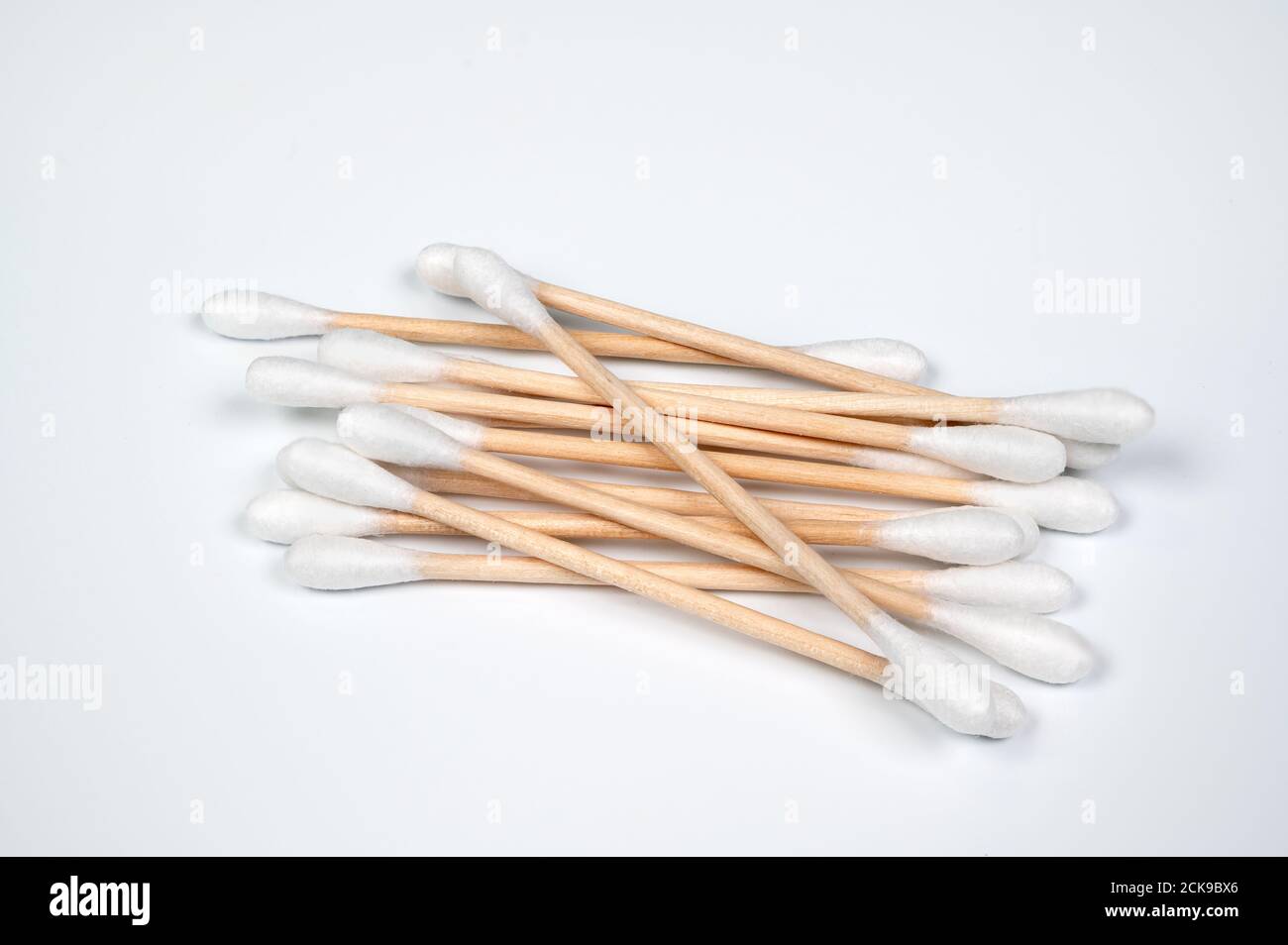 Cotton swab isolated on the white background. Stock Photo