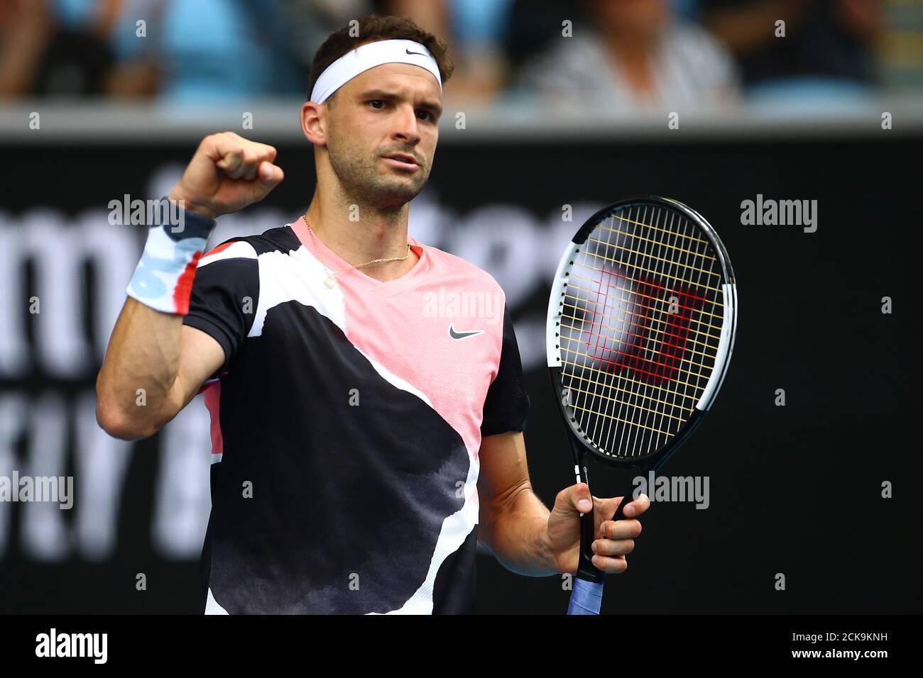 Grigor Dimitrov Celebrates During Match High Resolution Stock Photography And Images Alamy