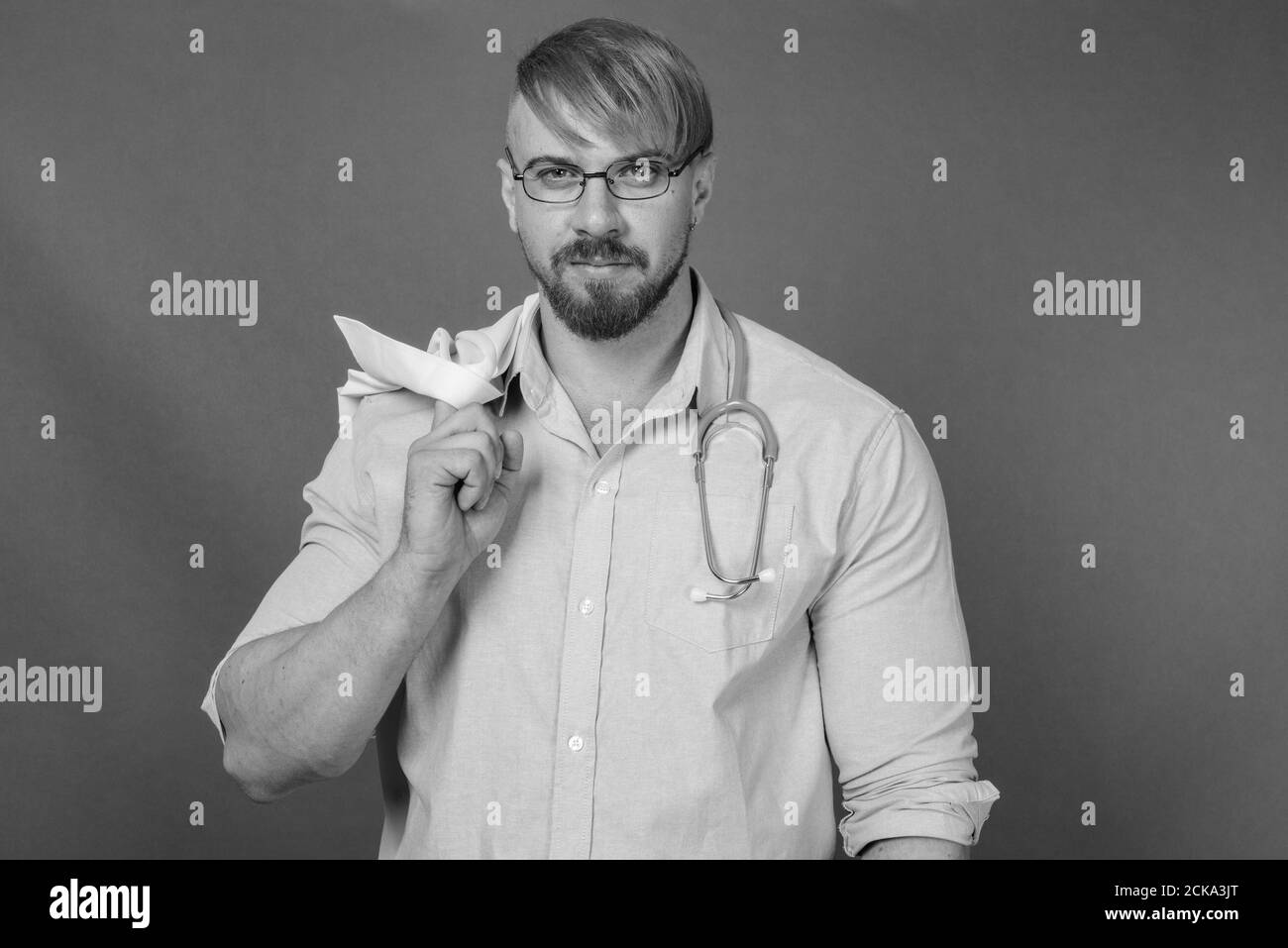 Black doctor over the shoulder hi-res stock photography and images - Alamy