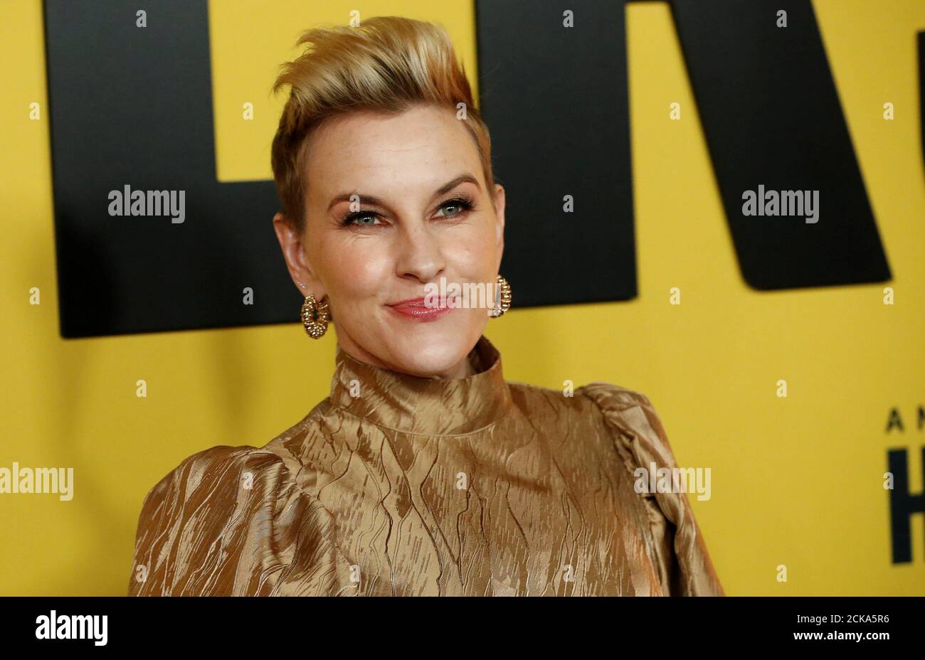 Cast member Kate Mulvany poses at a premiere for the television series