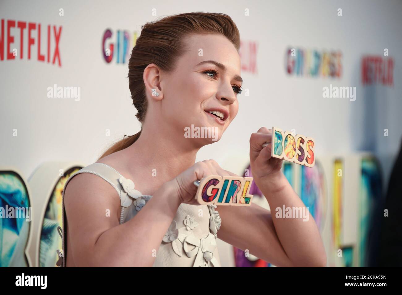 Cast member Britt Robertson attends the premiere of the Netflix series 'Girlboss' in Los Angeles, California, U.S. April 17, 2017. REUTERS/Phil McCarten Stock Photo