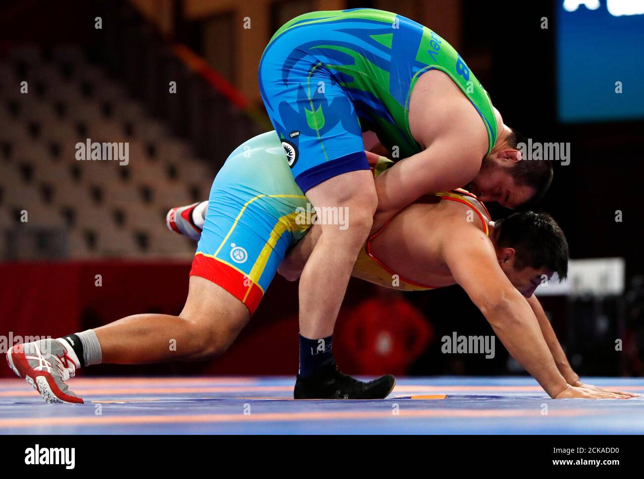 Wrestling - 2018 Asian Games - Men's Greco-Roman 130 kg Gold Medal Final -  JCC - Assembly Hall - Jakarta,