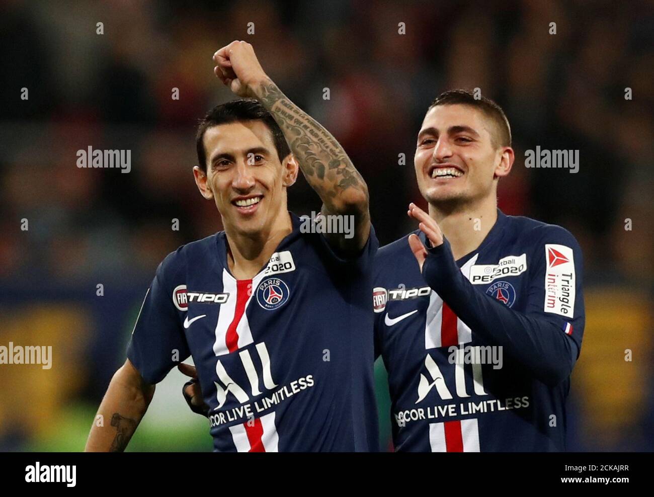 Soccer Football Coupe De La Ligue Round Of 16 Le Mans V Paris St Germain Mmarena Le Mans France December 18 2019 Paris St Germain S Angel Di