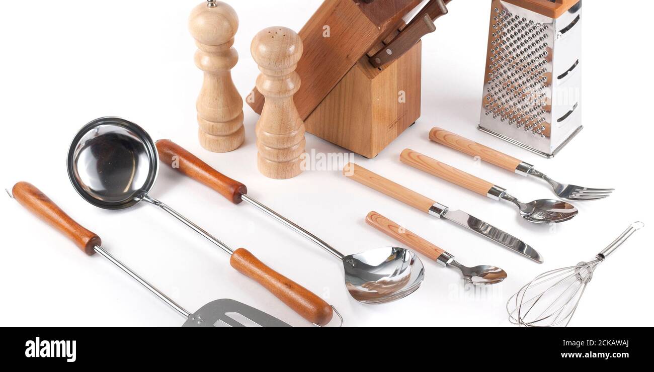 https://c8.alamy.com/comp/2CKAWAJ/other-kitchen-utensils-in-the-white-background-2CKAWAJ.jpg