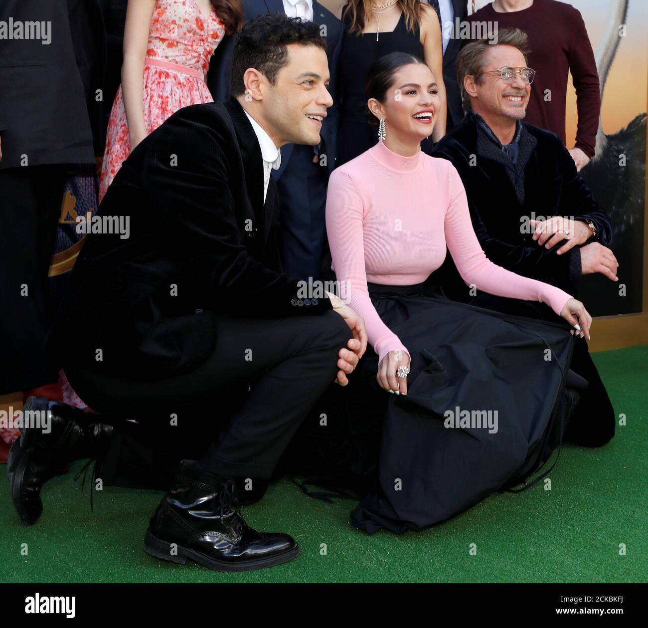 Cast members Rami Malek, Selena Gomez and Robert Downey Jr. pose at the  premiere for the film "Dolittle" in Los Angeles, California, U.S., January  11, 2020. REUTERS/Mario Anzuoni Stock Photo - Alamy