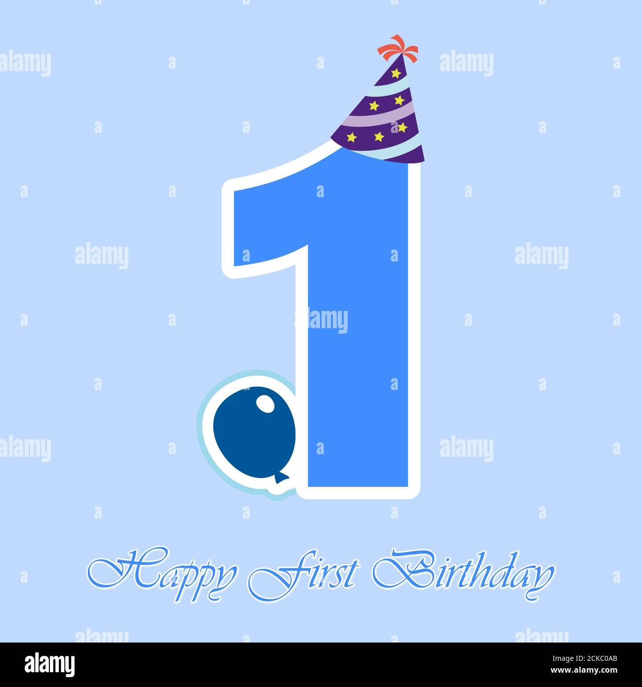 Boy 1st Birthday Logo