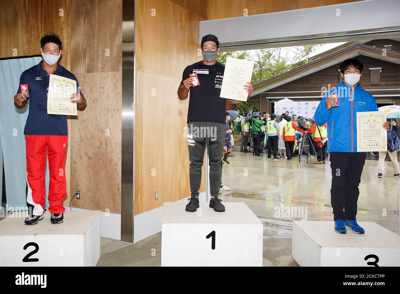 (L-R) Hiroki Fujishima (JPN), Seiji Komatsu (JPN), Akihiro Inoue (JPN ...