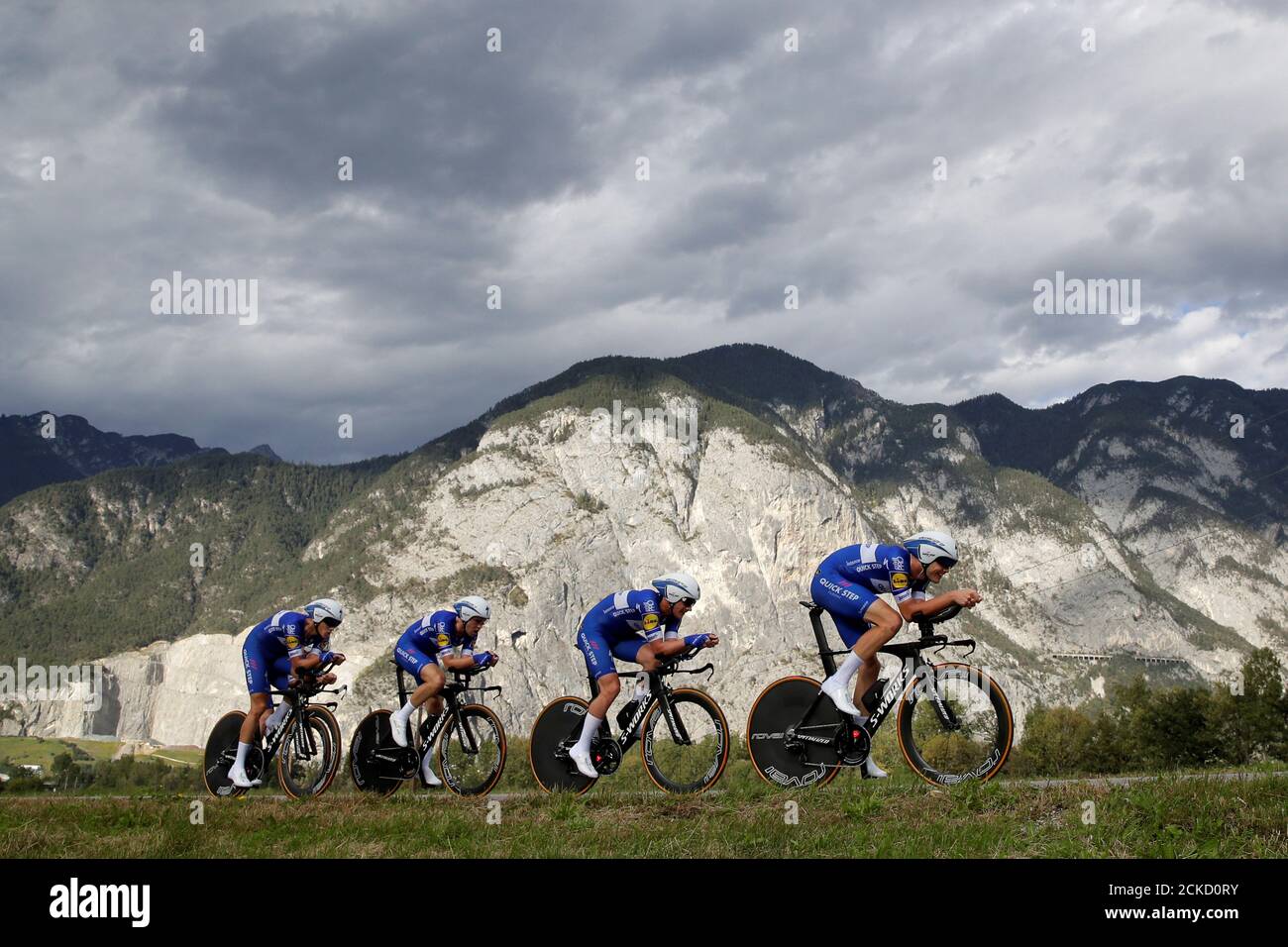 Cycling - UCI Road Cycling World Championships - Tirol, Austria - September  23, 2018 Team Quick-Step Floors during the Men's Team Time Trial  REUTERS/Heinz-Peter Bader Stock Photo - Alamy