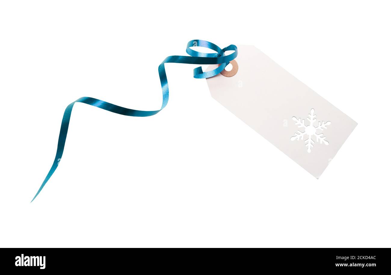 Gift tags and label template with blue ribbon attached to add to ...