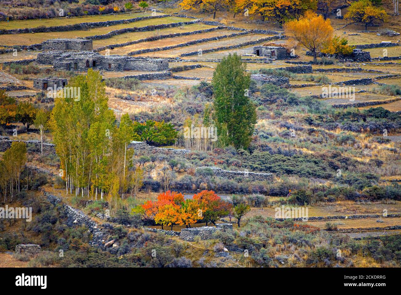 Autumn At Hunza and northern areas of gilgit baltistan , Pakistan Stock ...