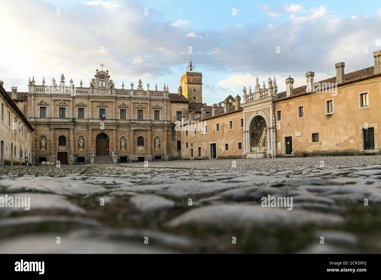 The Certosa di Padula well known as Padula Charterhouse is a monastery in the province of Salerno in Campania, Italy. Stock Photo