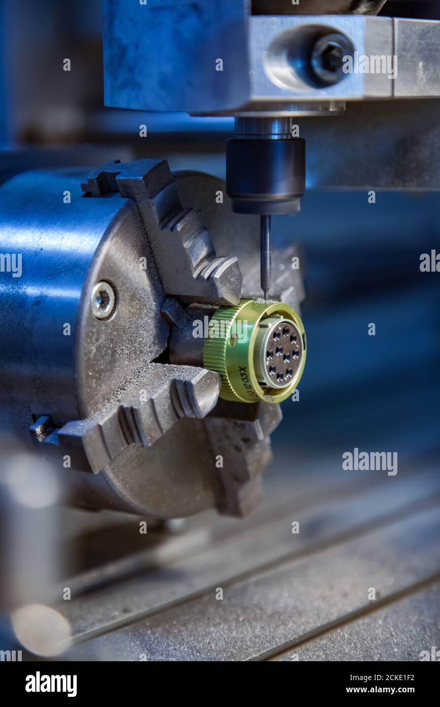 Drilling detail with drilling machine in turning lathe holder. Close up Stock Photo Alamy