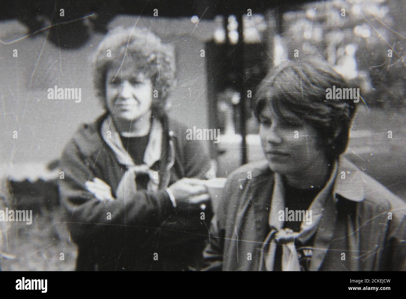 Fine 70s Vintage Black And White Photography Of A Young Camp Counselor