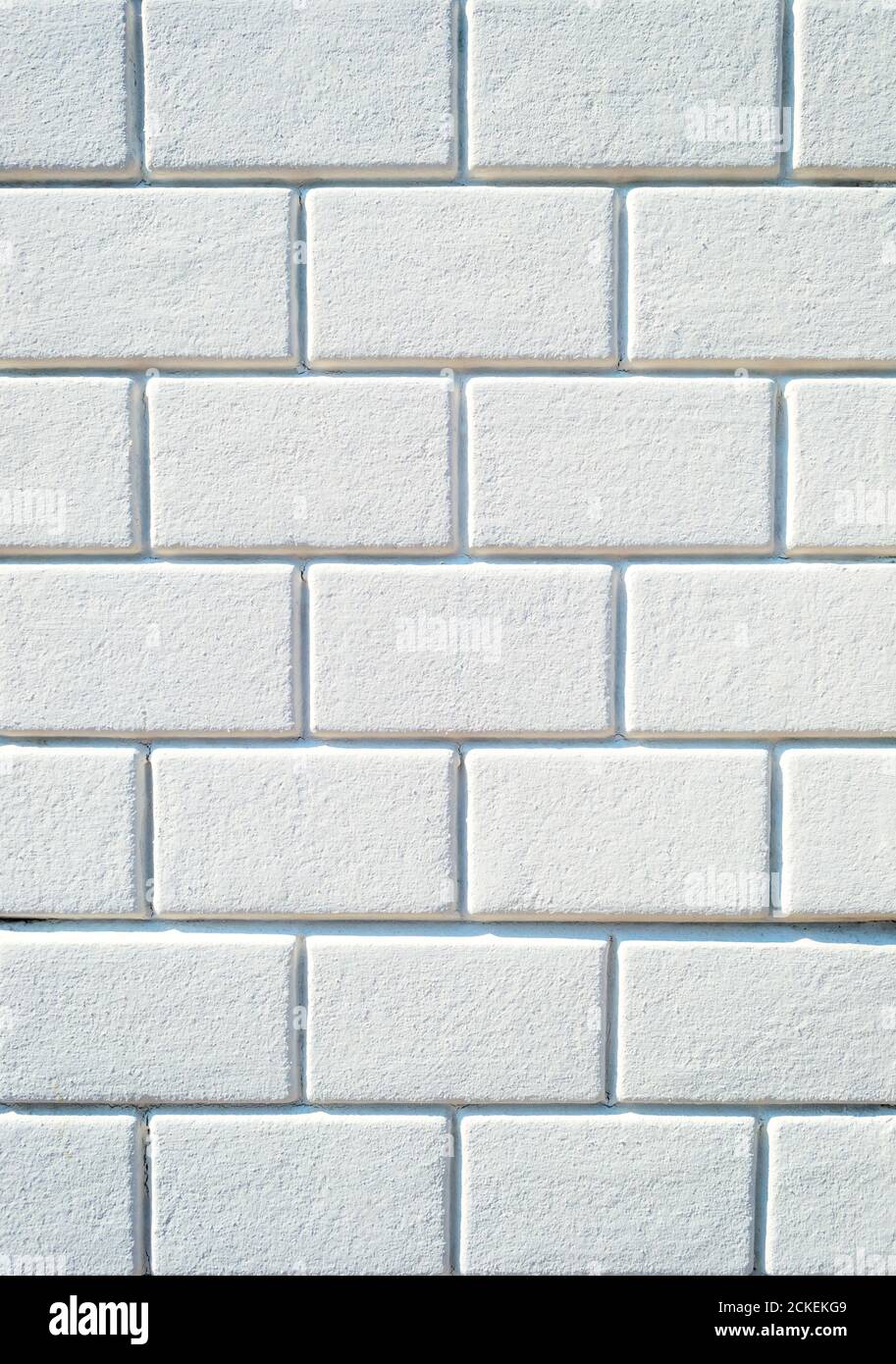Background of empty white brick wall texture Stock Photo