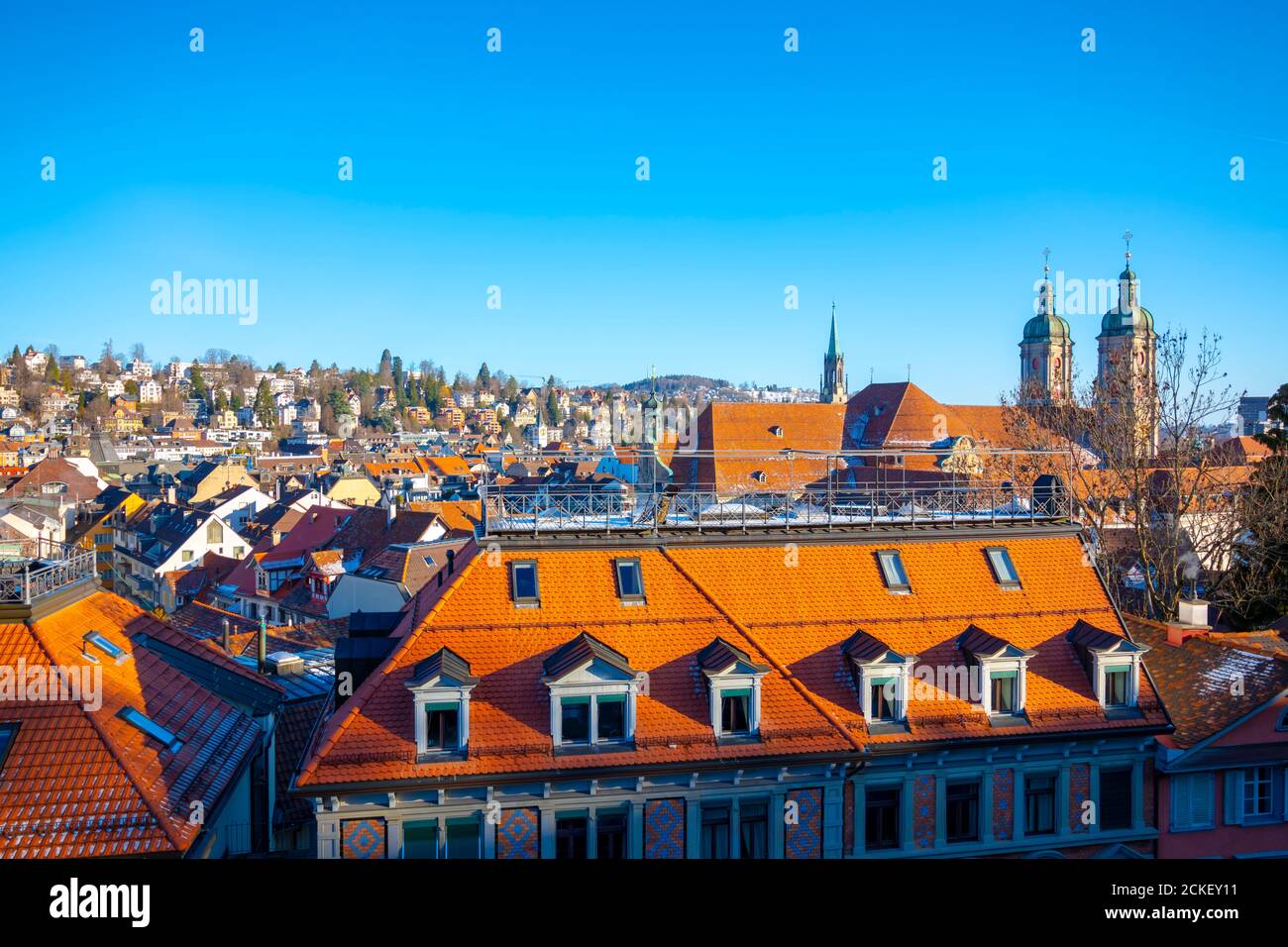 Cityscape and Abbey of St Gallen in Switzerland Stock Photo Alamy