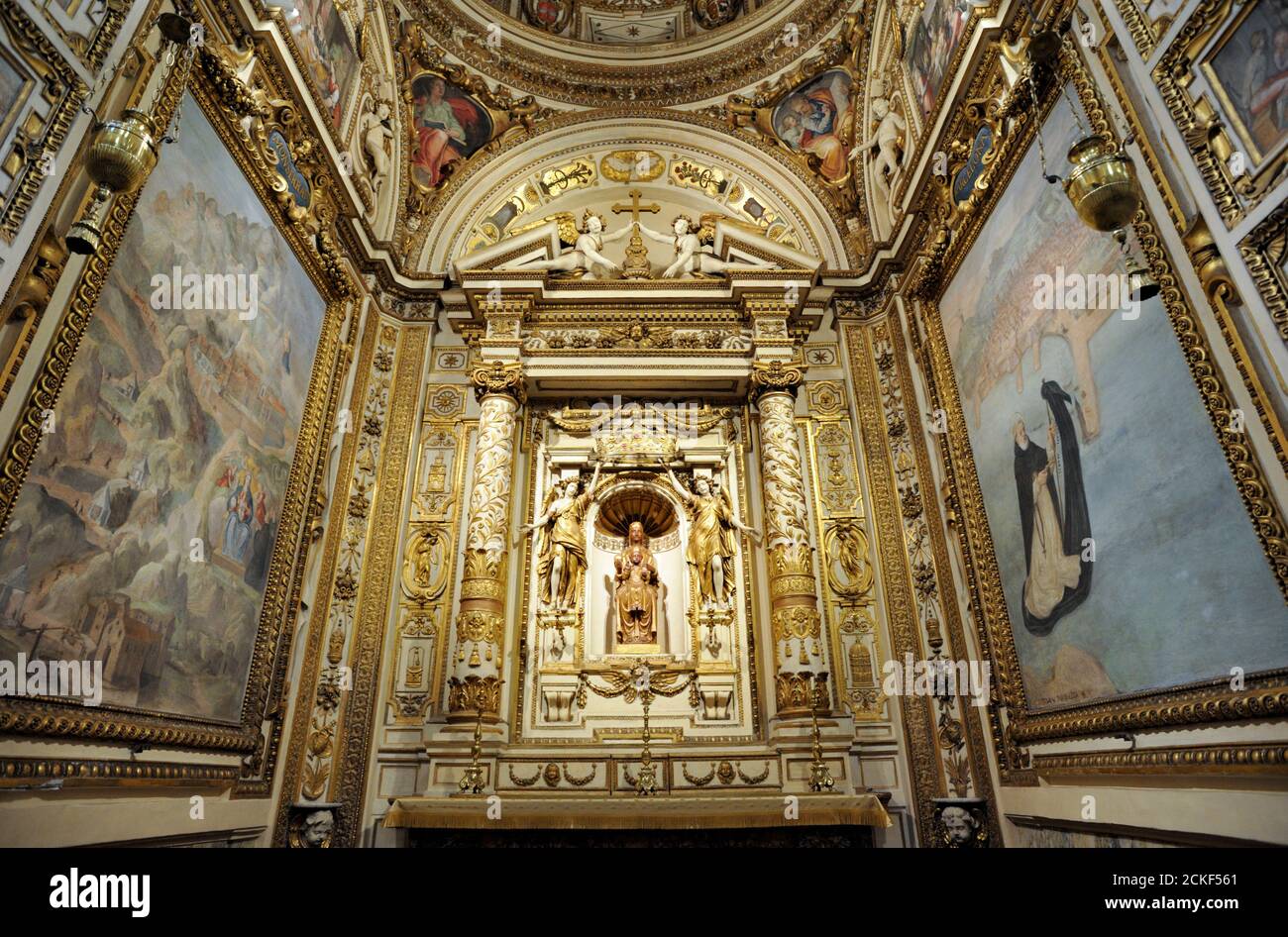 italy, rome, church of santa maria in monserrato interior, second chapel on the left Stock Photo