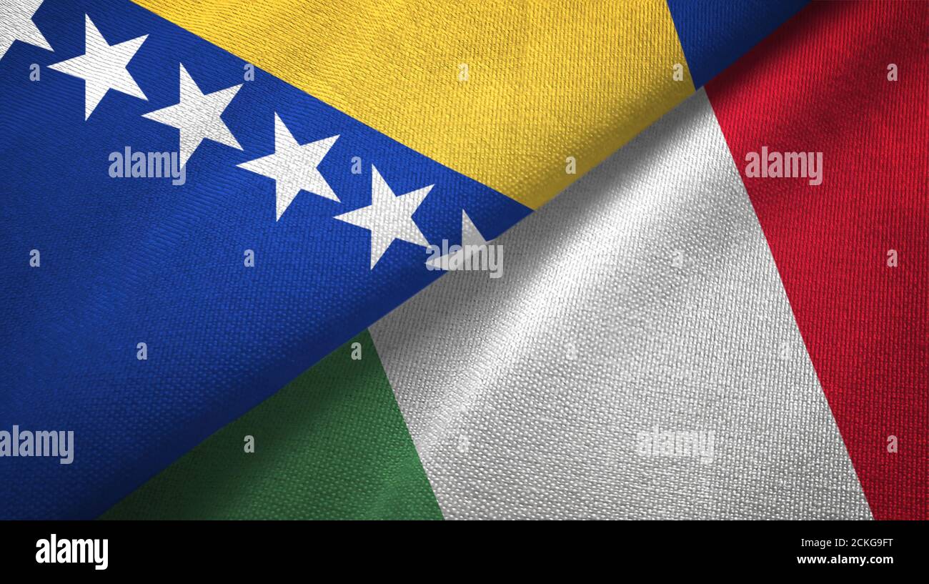 Italy bosnia herzegovina flags hi-res stock photography and images - Alamy