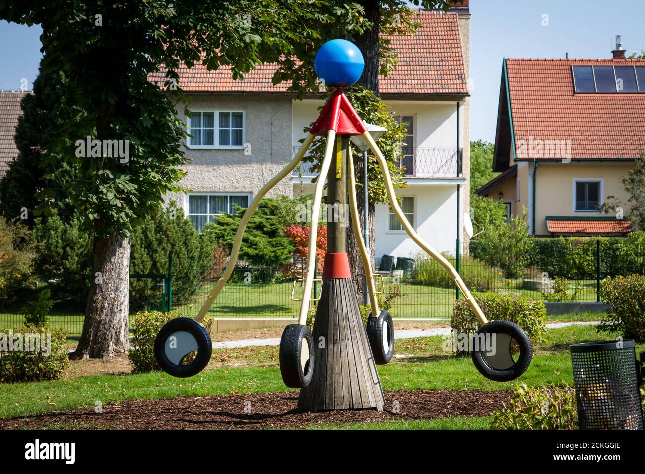 Children's playground in Weitra, Waldviertel, Austria Stock Photo