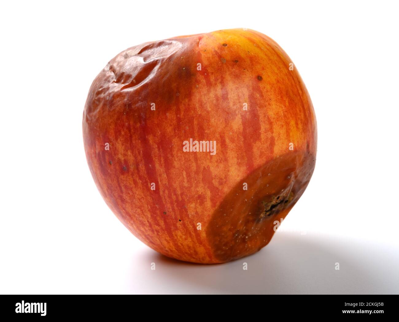 badly rotten apple on a white background Stock Photo - Alamy