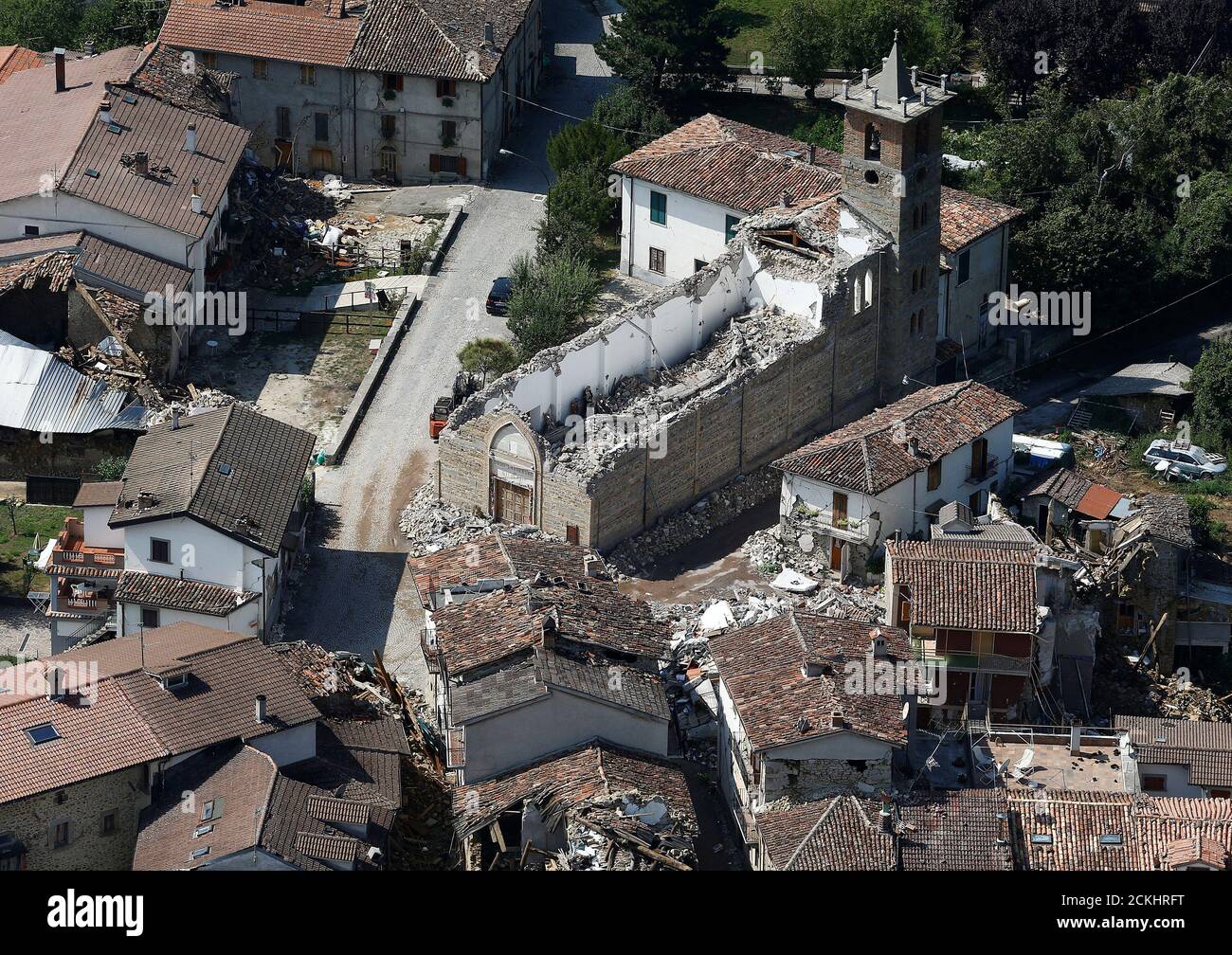 The central italian village of amatrice hi-res stock photography and ...