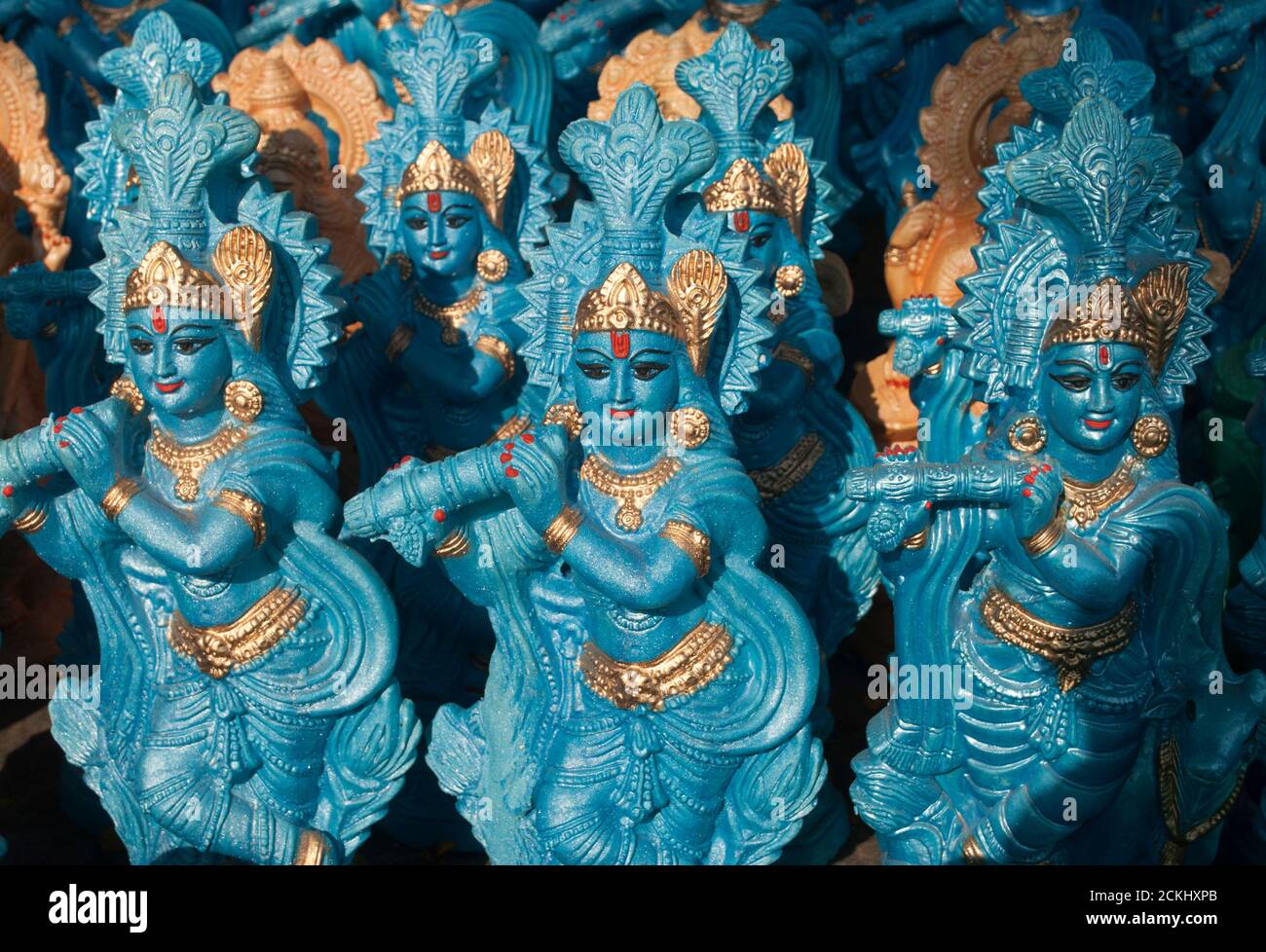 idol of lord krishna made in plaster of paris Stock Photo Alamy