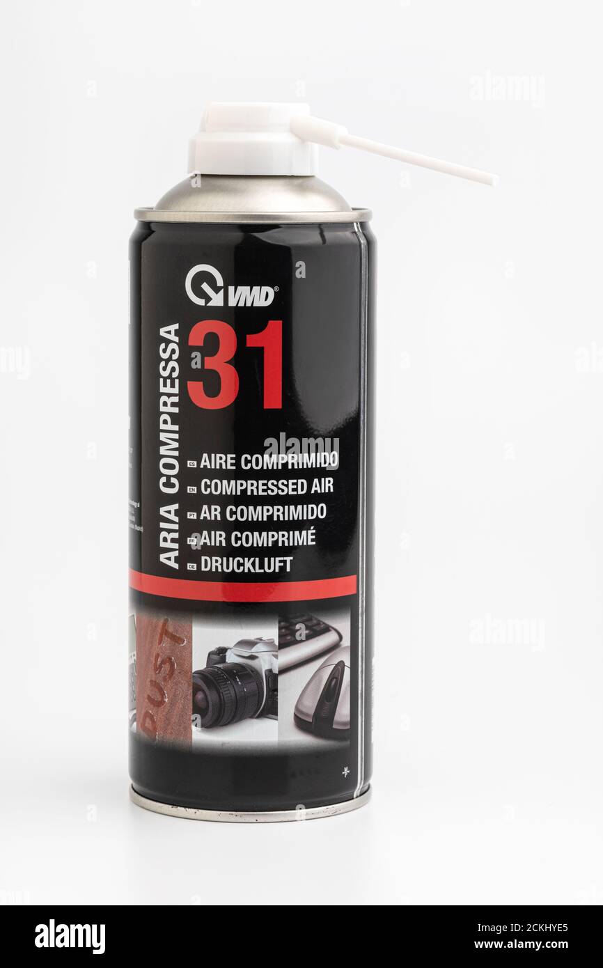 A can of compressed air Stock Photo Alamy