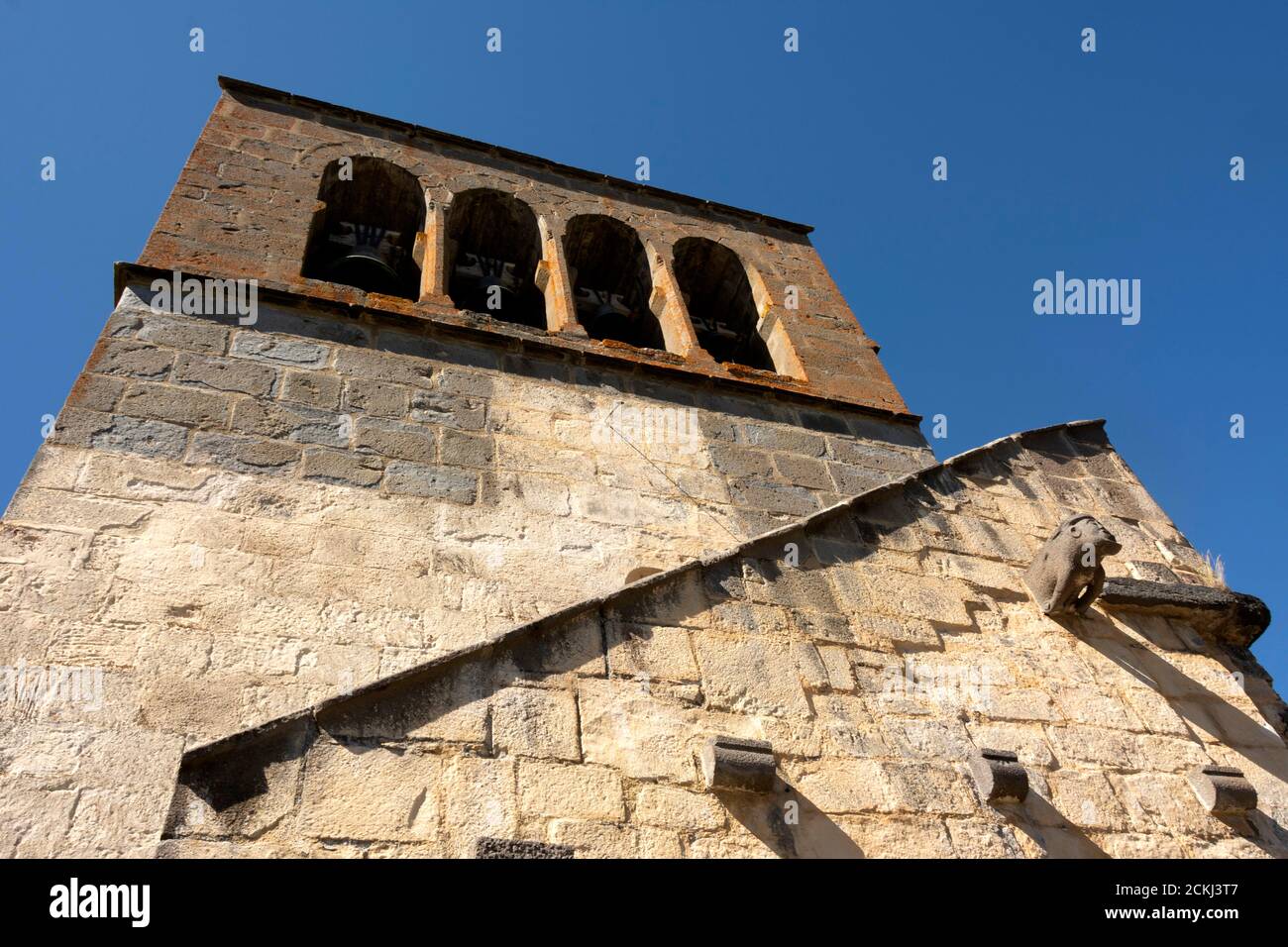 Church Saint Hilaire of Moissac, Neussargues en Pinatelle, Cantal department, Auvergne-Rhone-Alpes, France Stock Photo