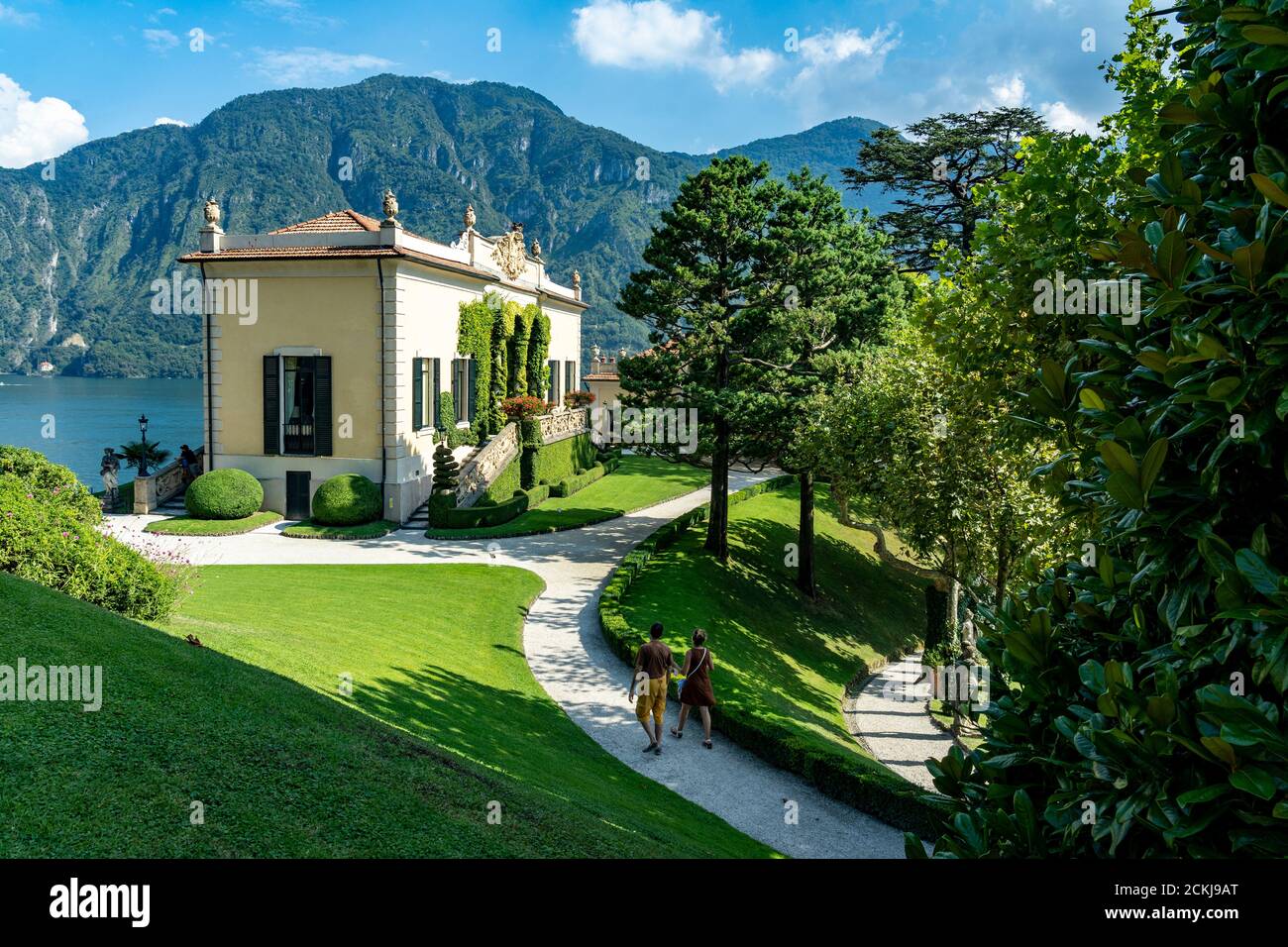 Italy. Lombardy. Lake Como. Around the village of Leno. The Balbianello villa on the Lavedo peninsula Stock Photo