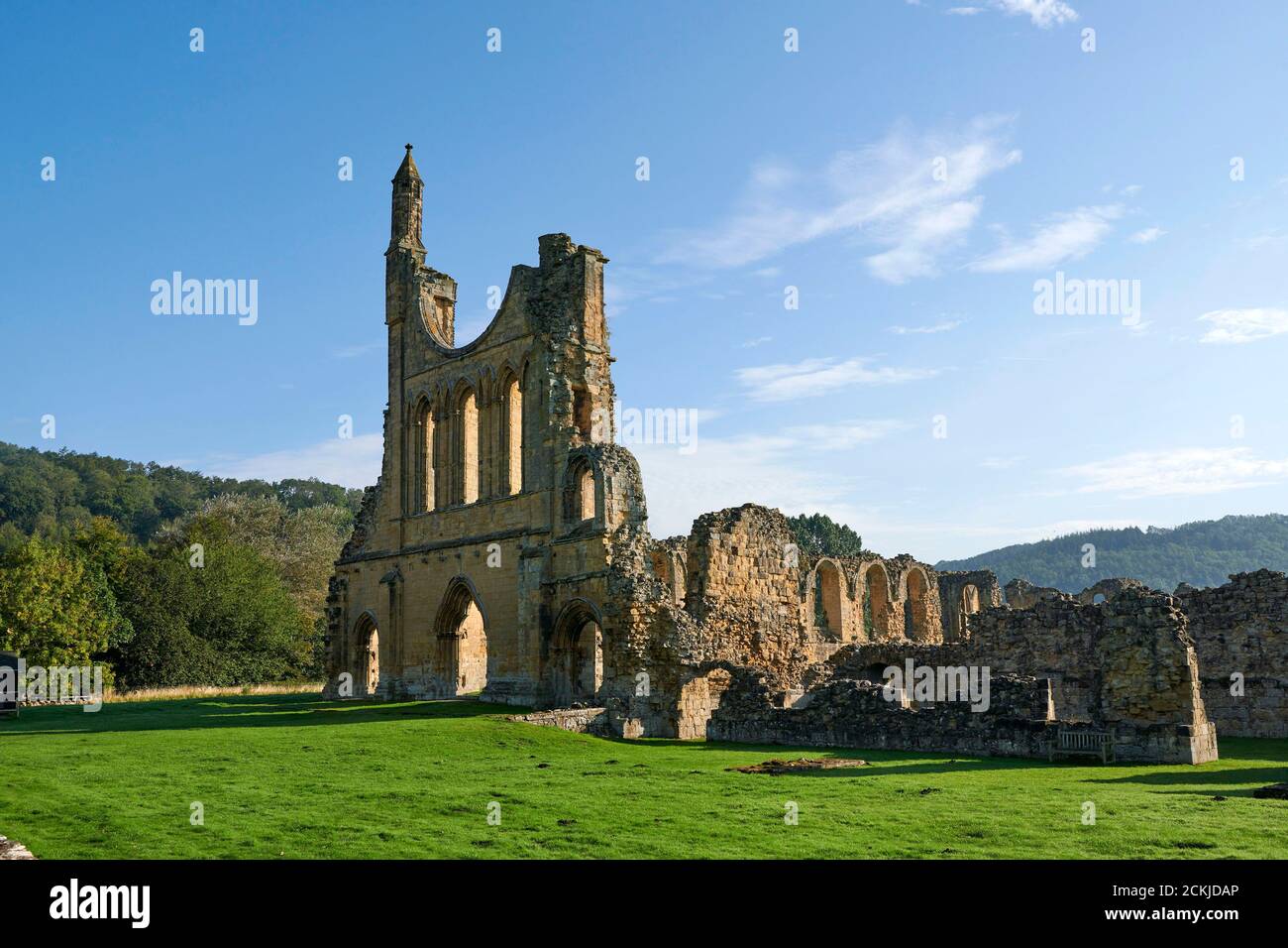 Byland Abbey, Coxwold, in the Ryedale district of North Yorkshire, England, in the North York Moors National Park Stock Photo